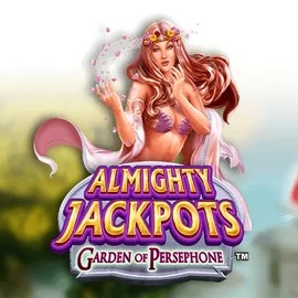 Almighty Jackpots: Garden of Persephone slot logo by Novomatic at Fieryplay Casino